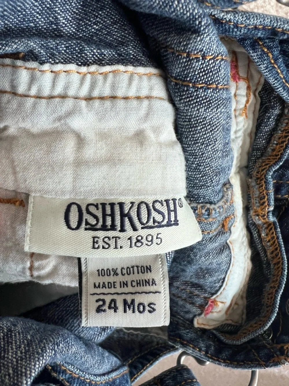 Osh Kosh B’Gosh Vintage Retro Baby Blue Denim Overalls Dress Infant‎ Size 24 Mon